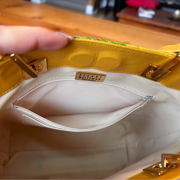 Stuart Weitzman Floral Yellow Tote Bag - Picture 8 of 10